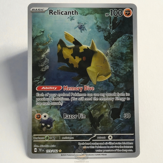Relicanth 173/162 Full Art Illustration Rare – Temporal Forces – Near Mint – English