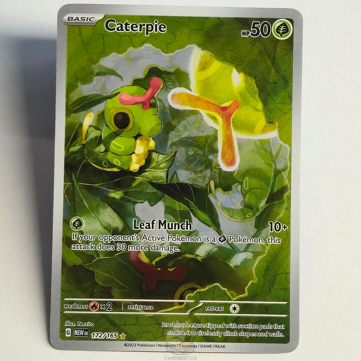 Caterpie 172/165 Full Art Illustration Rare – Scarlet & Violet 151 – Near Mint – English