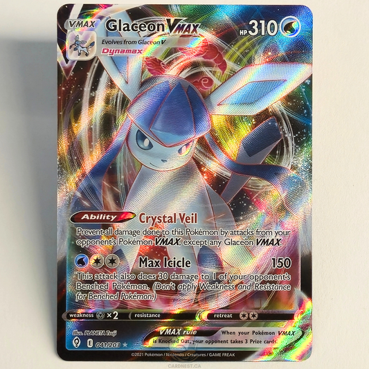 Glaceon Vmax 041/203 Full Art Ultra Rare – Evolving Skies – Near Mint – English