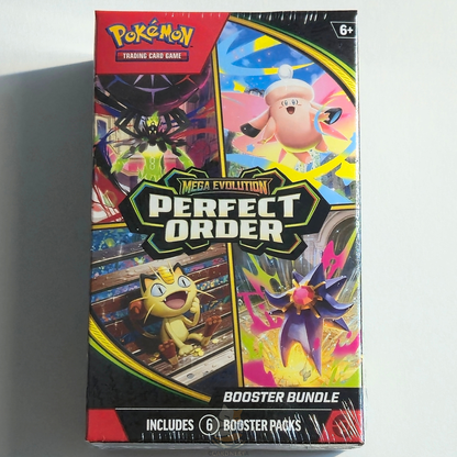 Pokémon TCG: Mega Evolution – Perfect Order Booster Bundle (6 Booster Packs) – Sealed – English