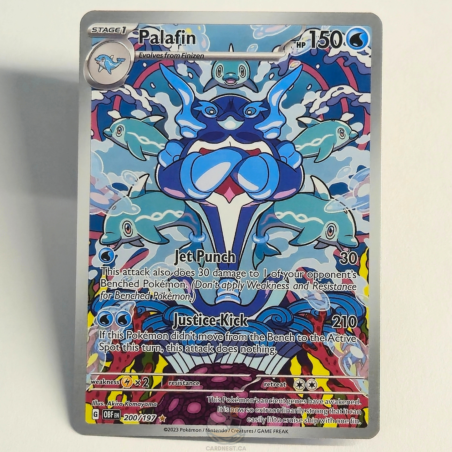 Palafin 200/197 Full Art Illustration Rare – Obsidian Flames – Near Mint – English