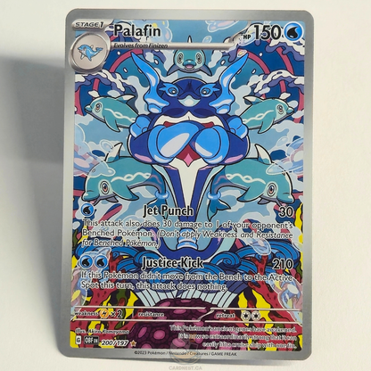 Palafin 200/197 Full Art Illustration Rare – Obsidian Flames – Near Mint – English