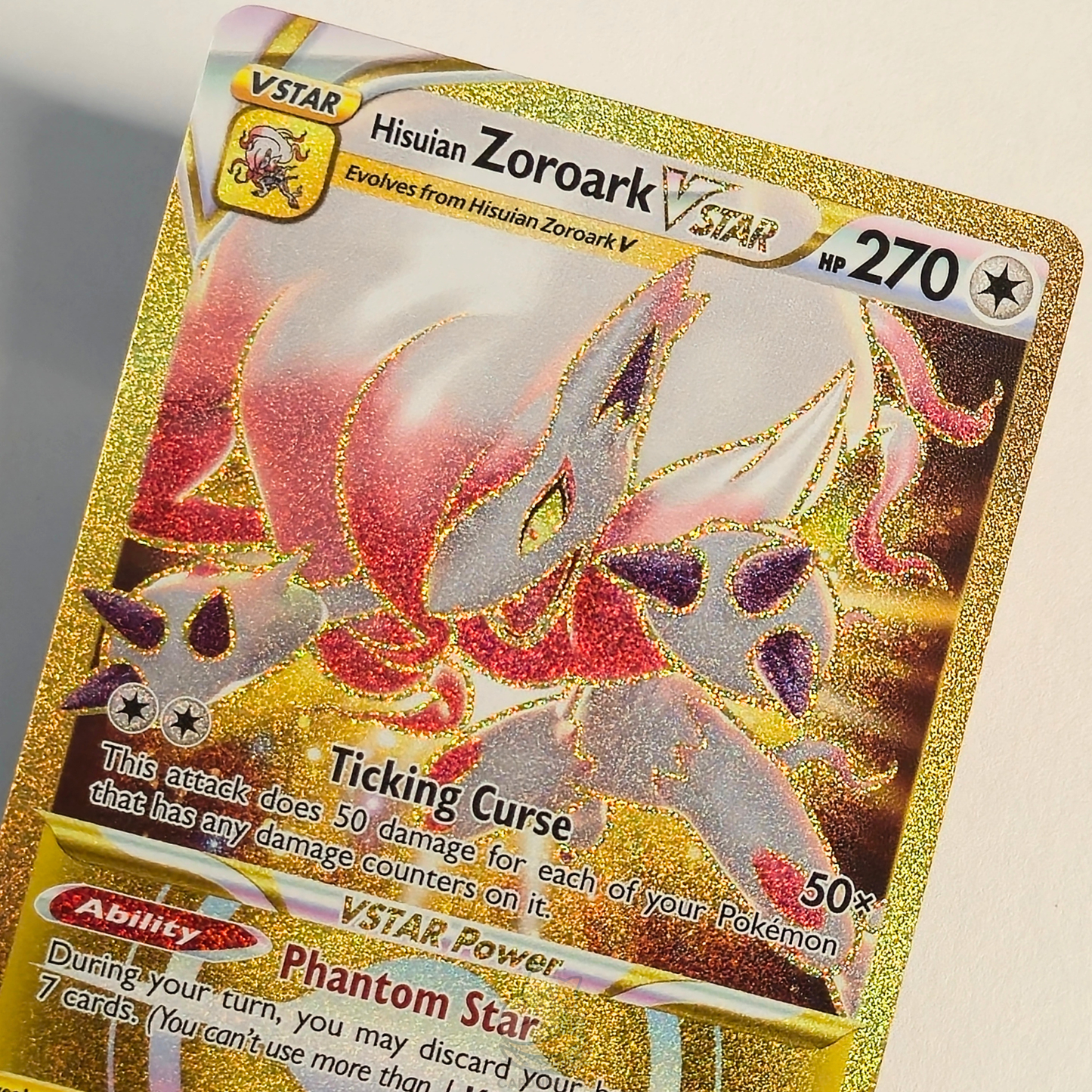 Hisuian Zoroark Vstar 213/196 Full Art Secret Rare – Lost Origin – Near Mint – English