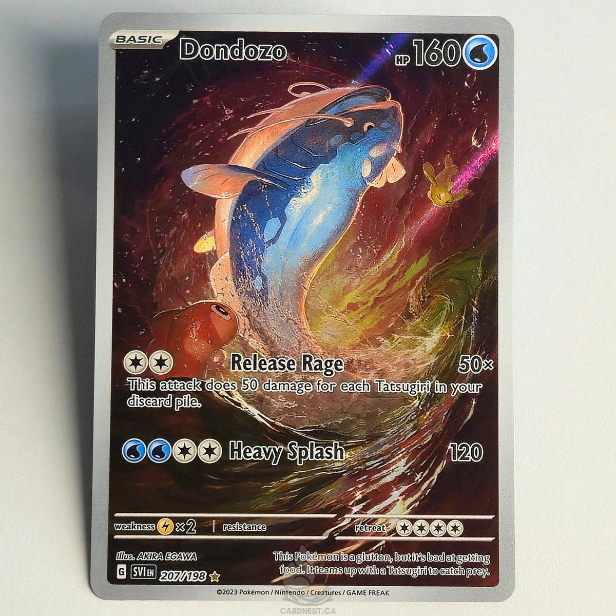 Dondozo 207/198 Full Art Illustration Rare – Scarlet & Violet Base Set – Near Mint – English