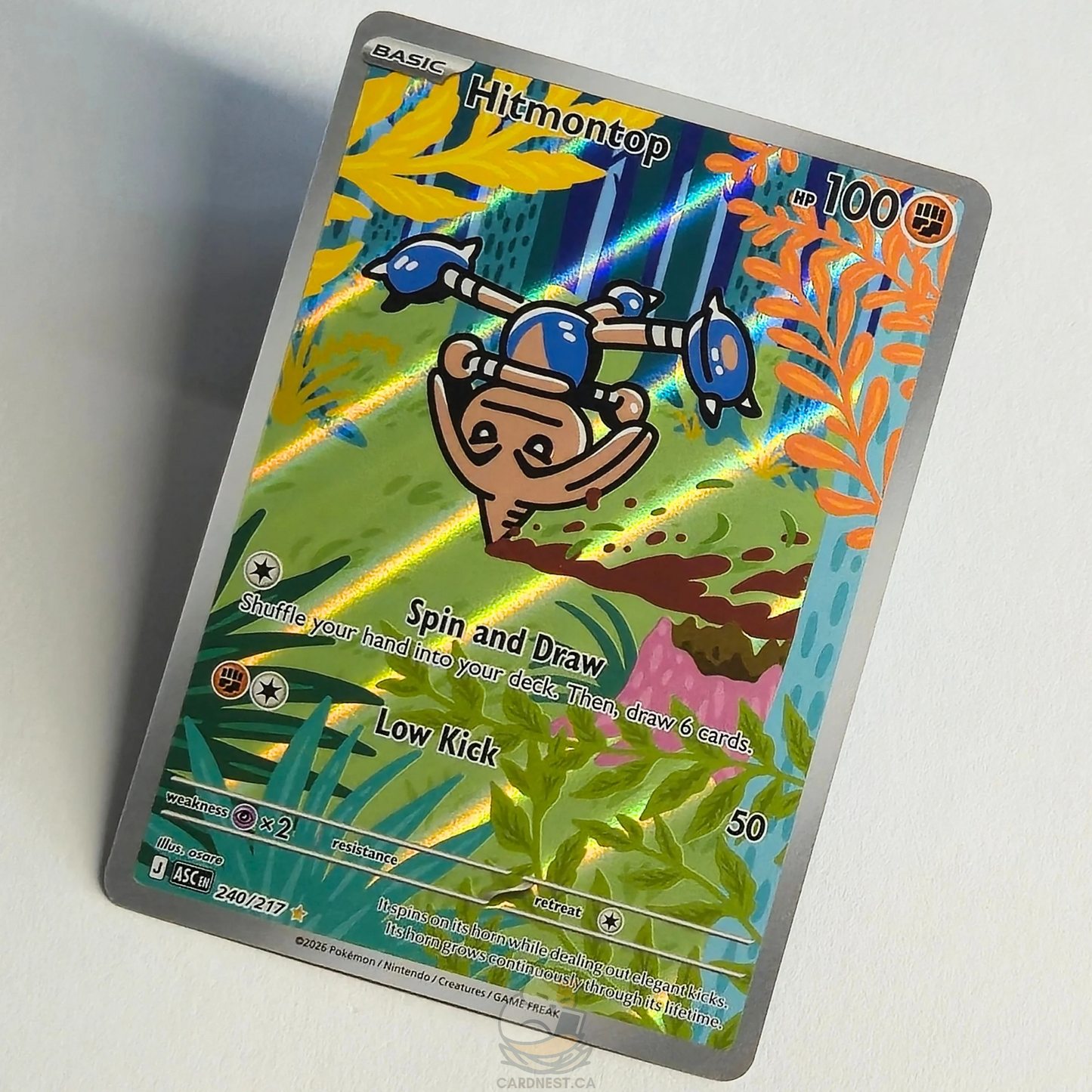 Hitmontop 240/217 Full Art Illustration Rare – Ascended Heroes – Near Mint – English