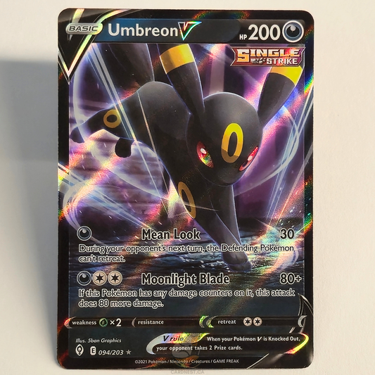 Umbreon V 094/203 Full Art Ultra Rare – Evolving Skies – Near Mint – English