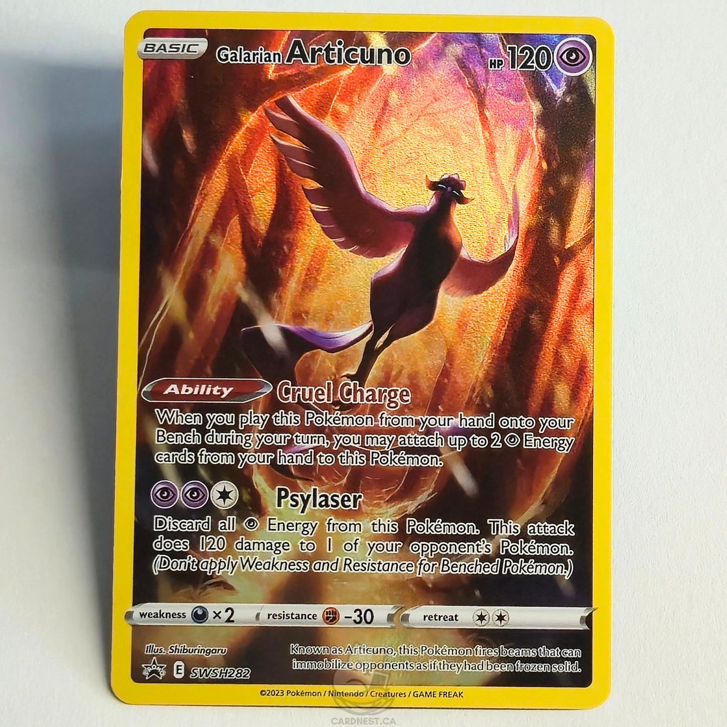 Galarian Articuno SWSH282 Full Art Black Star Promo – Sword & Shield – Near Mint – English
