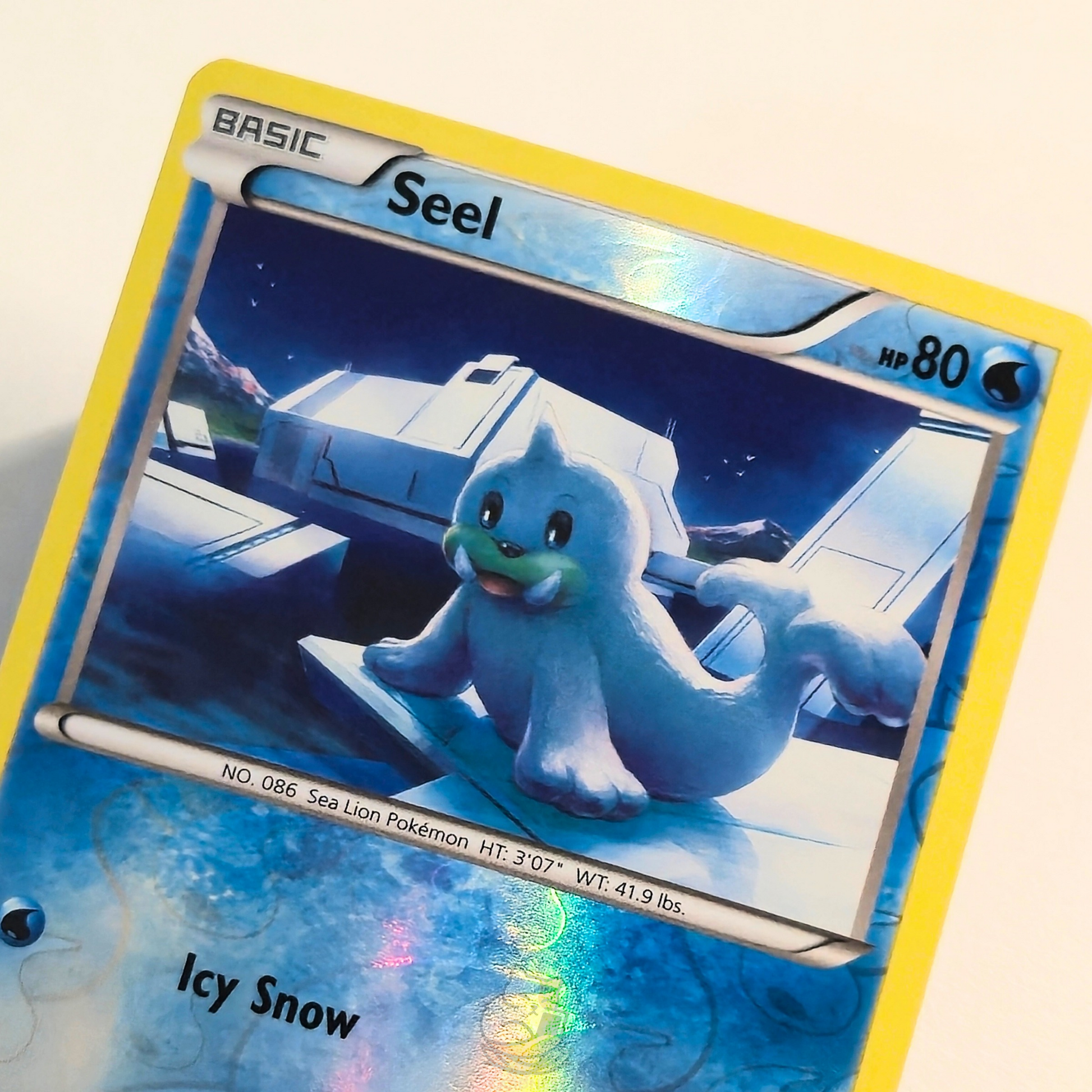 Seel 15/124 Reverse Holo Pokémon card from Fates Collide – Near Mint condition – close-up detail