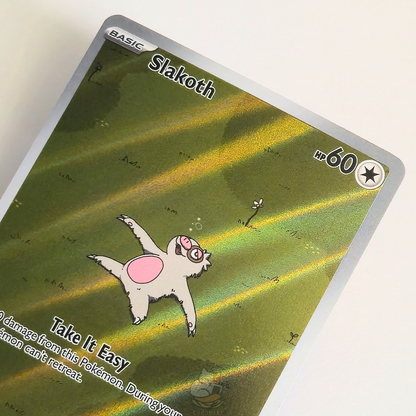 Slakoth 212/191 Full Art Illustration Rare Pokémon card from Surging Sparks – Near Mint condition – close-up detail