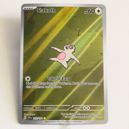 Slakoth 212/191 Full Art Illustration Rare Pokémon card from Surging Sparks – Near Mint condition