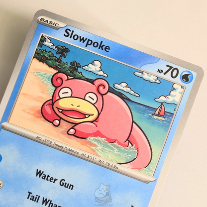 Slowpoke 018/131 Pokémon card from Prismatic Evolutions – Near Mint condition – close-up detail