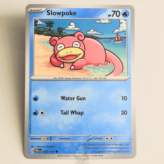 Slowpoke 018/131 Pokémon card from Prismatic Evolutions – Near Mint condition