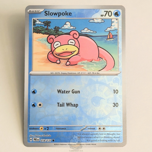 Slowpoke 018/131 Reverse Holo Pokémon card from Prismatic Evolutions – Near Mint condition