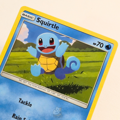 Squirtle 23/181 Common Pokémon card from Team Up – Near Mint condition – close-up detail