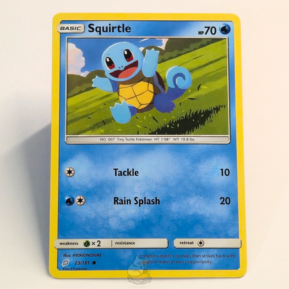 Squirtle 23/181 Common Pokémon card from Team Up – Near Mint condition
