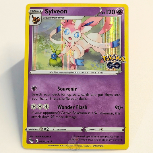 Sylveon 035/078 Holo Rare Pokémon card from Pokémon GO – Near Mint condition