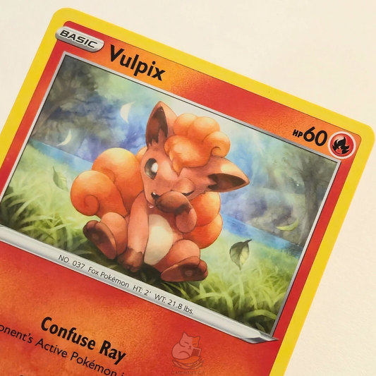 Vulpix 024/192 Pokémon card from Rebel Clash – Near Mint condition – close-up detail